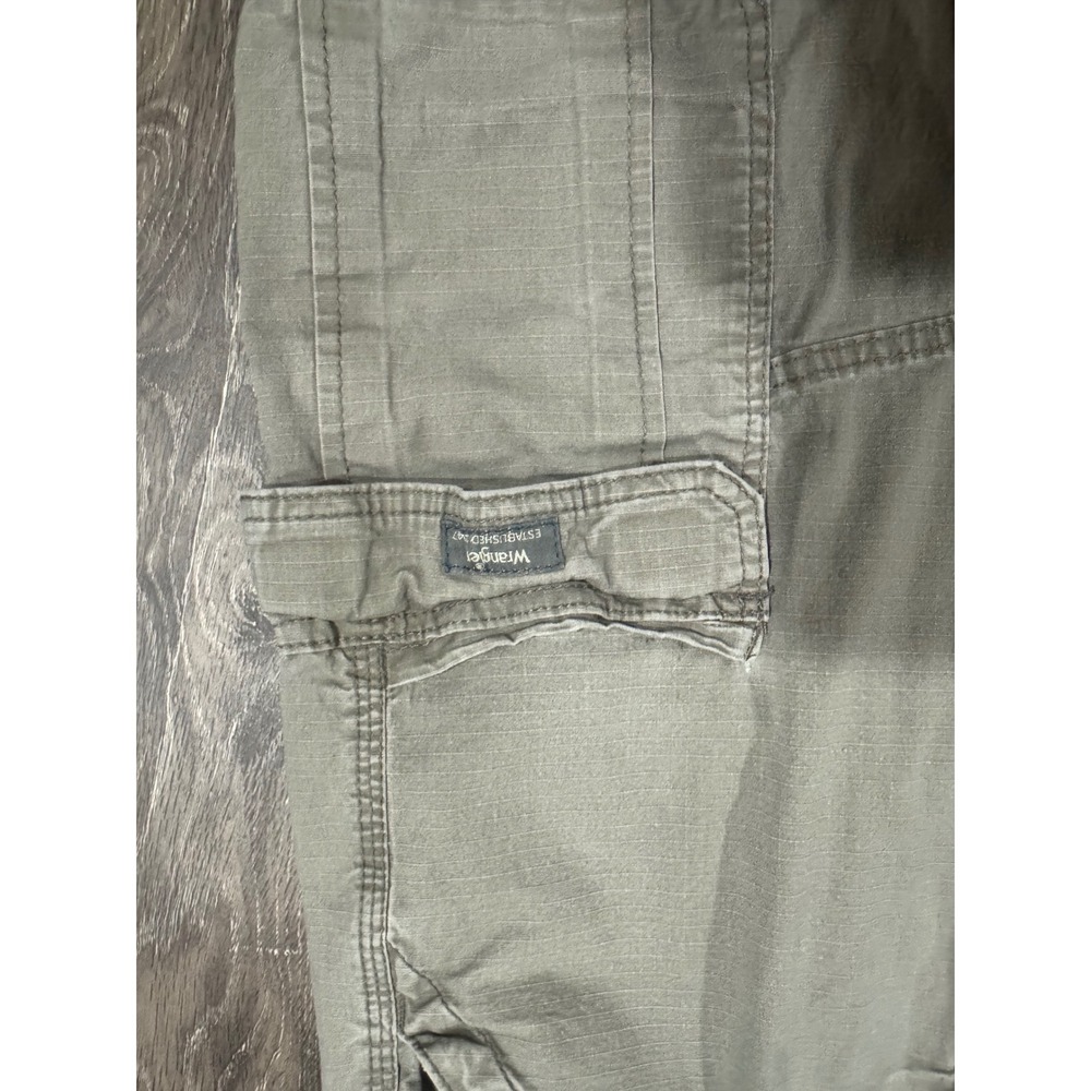 Wrangler Relaxed Fit Ripstop Cargo Pants Olive Green 29x30 Mens Utility Trousers - Picture 8 of 10